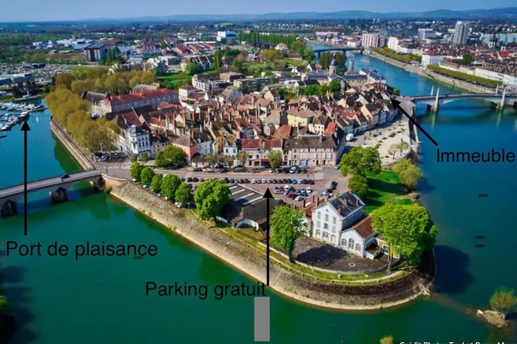 Appartement Avec Magnifique Vue Sur La Saone Et Son Balcon Chalon-sur-Saône Exteriér fotografie